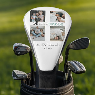 Funda Para Palo De Golf Cubierta de Cabeza de Golf para Papá Superhéroe Fa