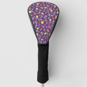 Funda Para Palo De Golf Cubierta De Cabeza De Golf Purple Floral Ditsy