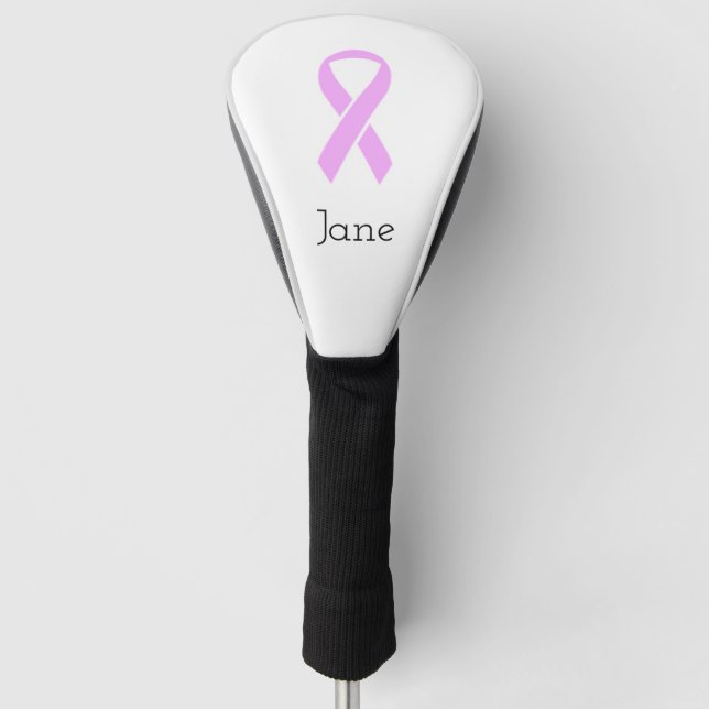 Funda Para Palo De Golf Cubierta de cabeza de golf rosa (nombre) para cánc (Anverso)