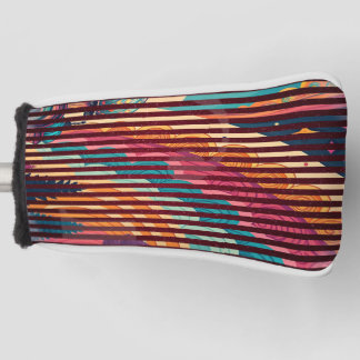 Funda Para Palo De Golf Cubierta de cabeza de putter de arte a rayas perso