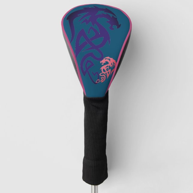 Funda Para Palo De Golf Cubierta de cabezal de golf Dragon (Anverso)