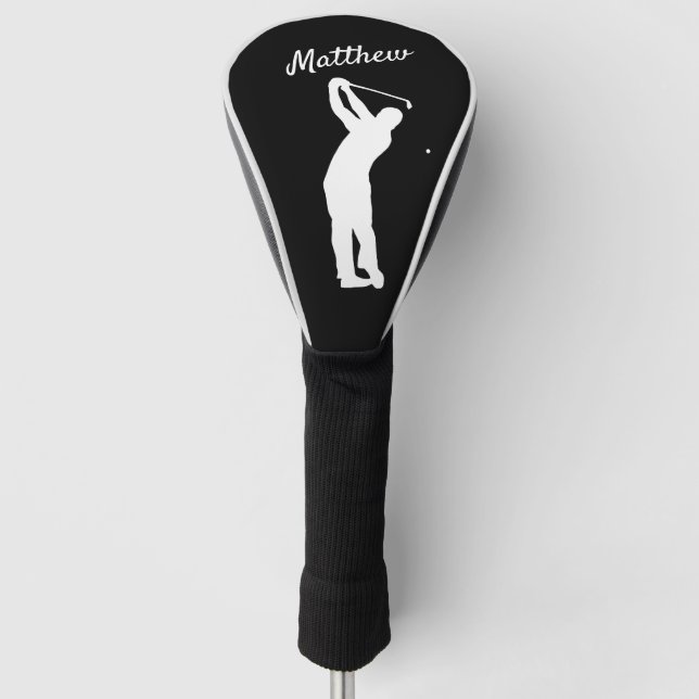 Funda Para Palo De Golf Cubierta de cabezal de golf monogramada "golfer Ma (Anverso)