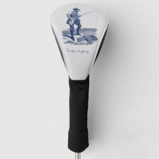 Funda Para Palo De Golf Cubierta de Driver de Golf 'Prefiero Estar Pescand