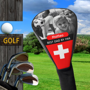 Funda Para Palo De Golf Cubierta de Golf de Suiza, Mejor Papá, Bandera Sui
