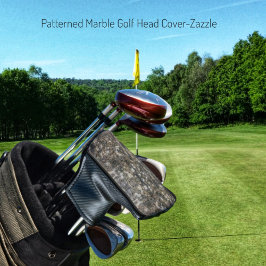 Funda Para Palo De Golf Cubierta de la cabeza de golf de mármol con patron