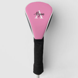 Funda Para Palo De Golf Cubierta de la cabeza de golf del controlador rosa