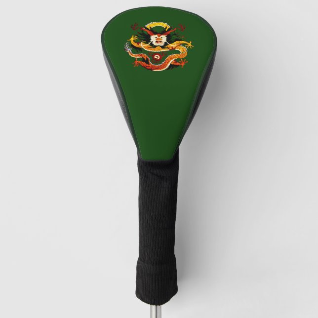 Funda Para Palo De Golf Cubierta de la cabeza de golf del Dragón Celestial (Anverso)