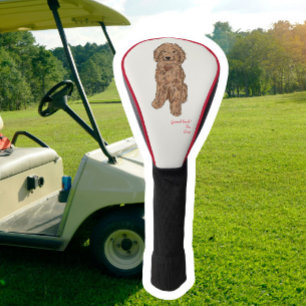 Funda Para Palo De Golf Cubierta de la cabeza de golf del perro dorado acu