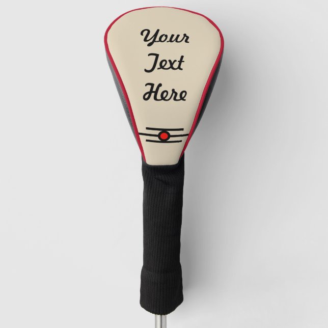 Funda Para Palo De Golf Cubierta de la cabeza de golf Palabras Personaliza (Anverso)