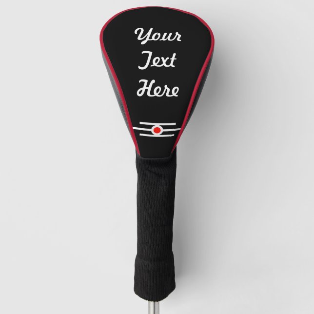 Funda Para Palo De Golf Cubierta de la cabeza de golf Palabras Personaliza (Anverso)