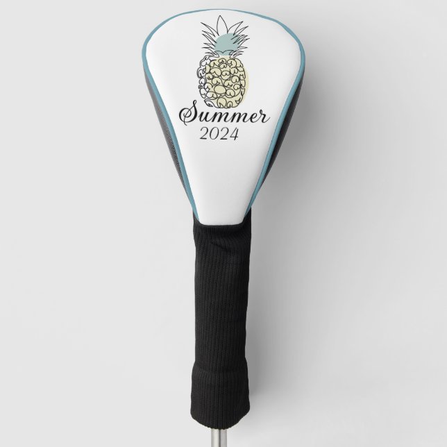 Funda Para Palo De Golf Cubierta de la cabeza de golf Pineapple (Anverso)