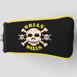 Funda Para Palo De Golf Cubierta de la cabeza de golf Skull and Crossbone