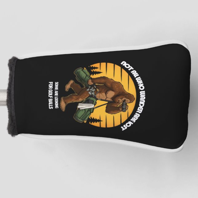 Funda Para Palo De Golf Cubierta de Putter Bigfoot Divertida (Anverso)