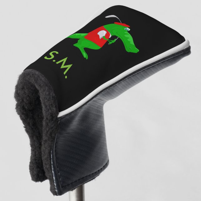 Funda Para Palo De Golf Cubierta de putter Club de golf Crocodile Golfer & (Anverso 3/4)