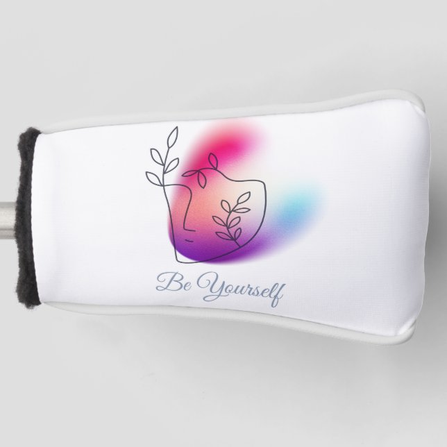 Funda Para Palo De Golf Cubierta de putter de diseño "Be Yourself" (Anverso)
