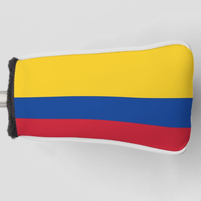 Funda Para Palo De Golf Cubierta de putter de golf con bandera de Colombia (Anverso)