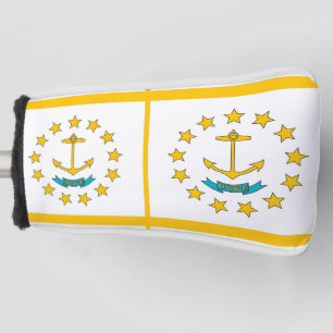 Funda Para Palo De Golf Cubierta de putter de golf con bandera de Rhode Is