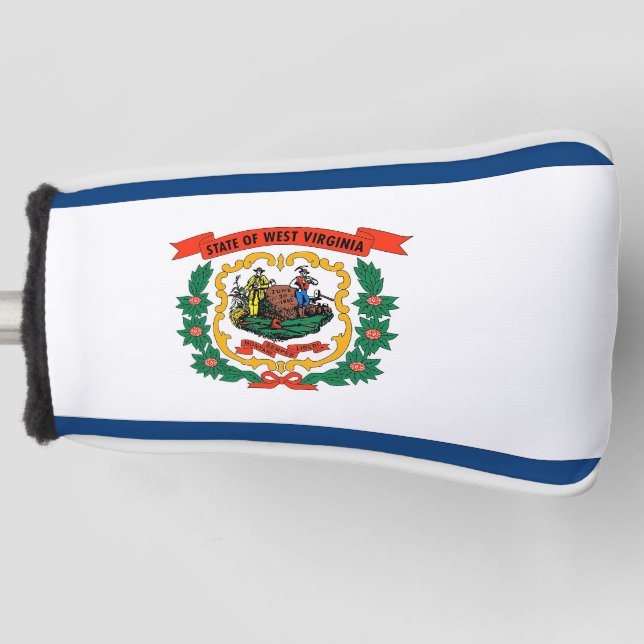Funda Para Palo De Golf Cubierta de putter de golf con bandera del estado  (Anverso)