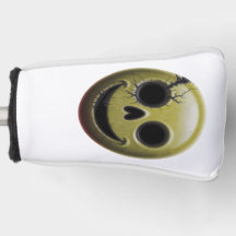 Cubierta de putter de golf de cráneo sonriente
