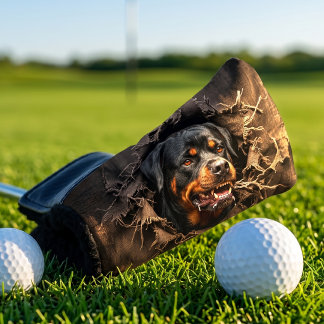Funda Para Palo De Golf Cubierta de putter de golf de Rottweiler Feroz