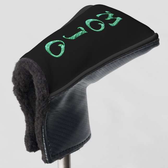 Funda Para Palo De Golf Cubierta de putter del club de golf negro Mojo (Anverso 3/4)