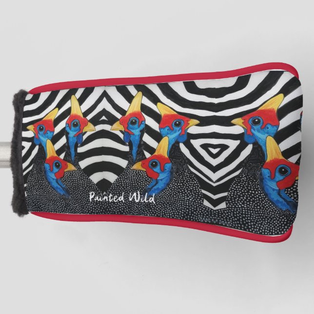 Funda Para Palo De Golf Cubierta de putter Guau Fowl Pintado Wild (Anverso)