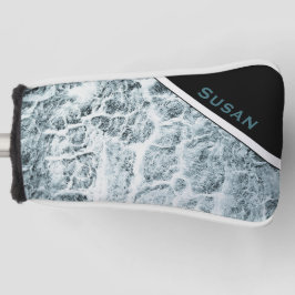 Funda Para Palo De Golf Cubierta de putter "Wood White-Turquoise"