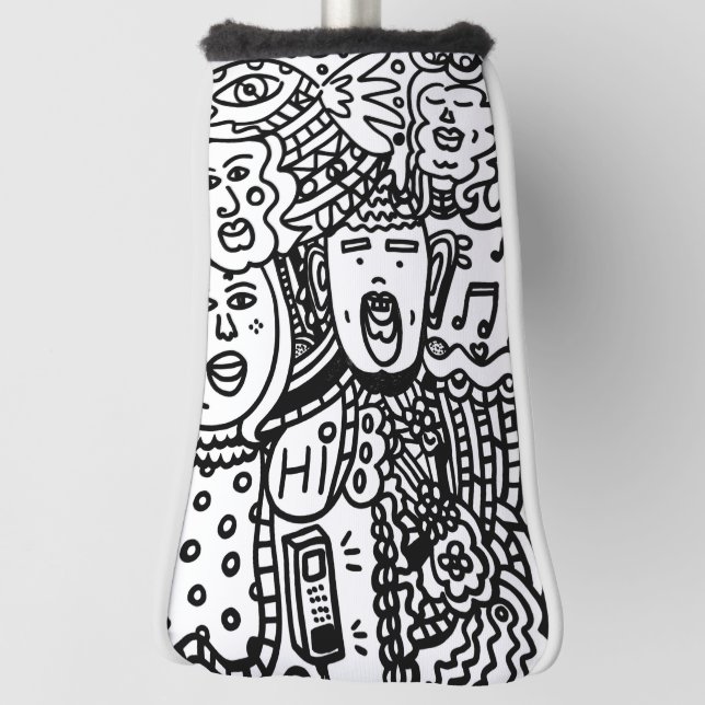 Funda Para Palo De Golf Cubierta del cabezal de golf (Girar 90)