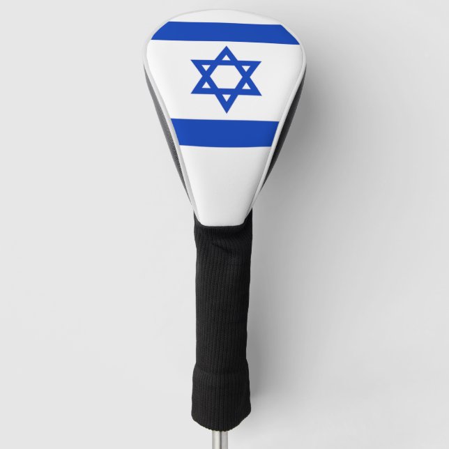 Funda Para Palo De Golf Cubierta del cabezal de golf Bandera de Israel (Anverso)