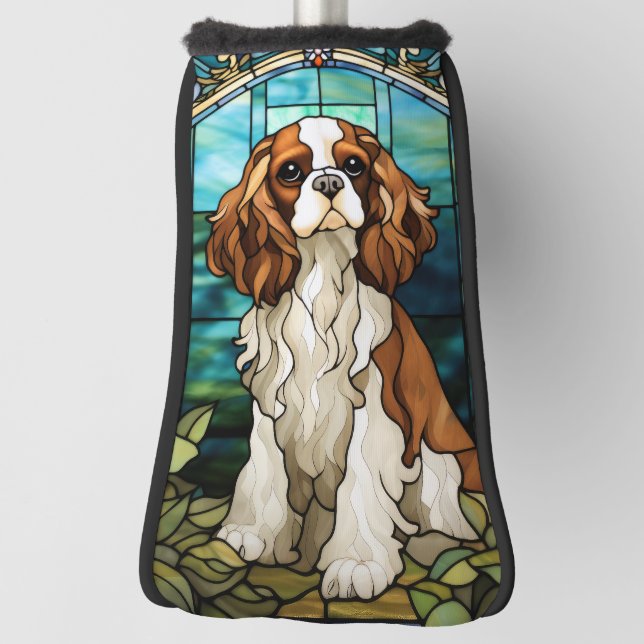 Funda Para Palo De Golf Cubierta del cabezal de golf Cavalier King Charles (Girar 90)