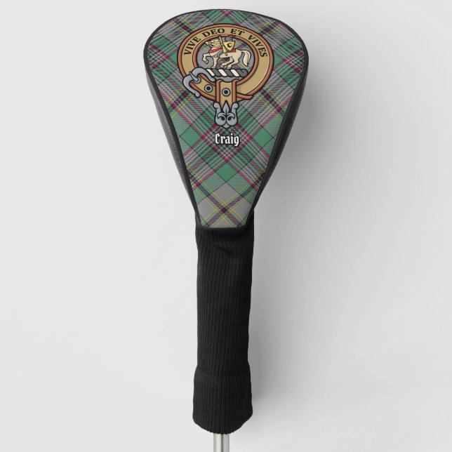 Funda Para Palo De Golf Cubierta del cabezal de golf de Clan Craig Escudo (Anverso)