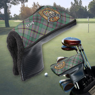 Funda Para Palo De Golf Cubierta del cabezal de golf de Clan Craig Escudo