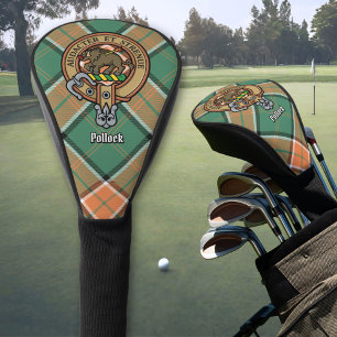 Funda Para Palo De Golf Cubierta del cabezal de golf de Clan Pollock Escud