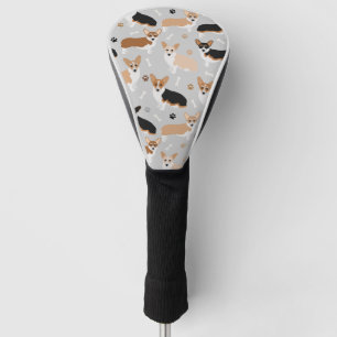 Funda Para Palo De Golf Cubierta del cabezal de golf de Corgi Dog Paws and