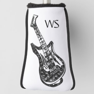 Funda Para Palo De Golf Cubierta del cabezal de golf de monograma de guita