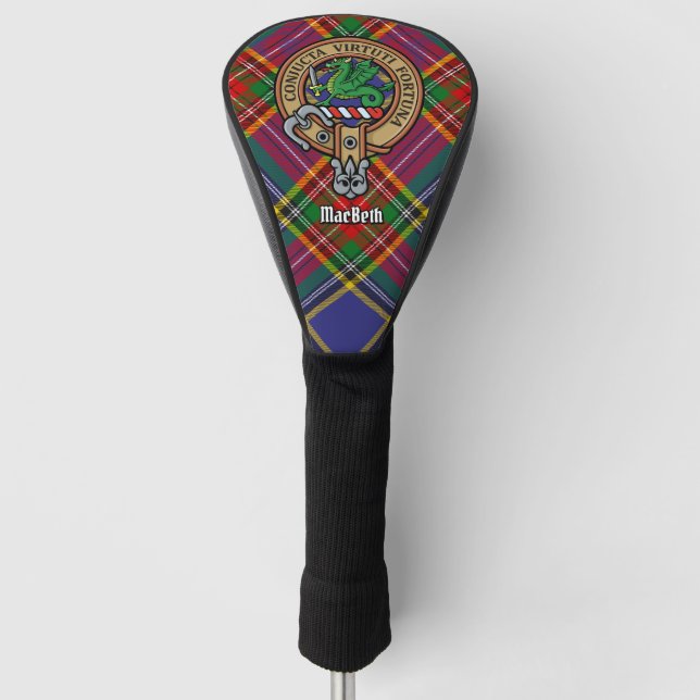 Funda Para Palo De Golf Cubierta del cabezal de golf del Escudo Clan MacBe (Anverso)