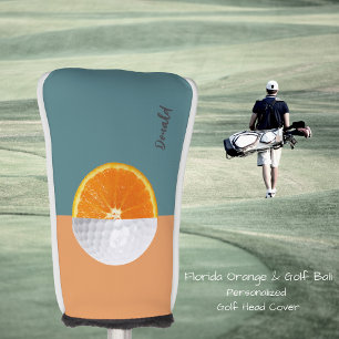Funda Para Palo De Golf Cubierta del cabezal de golf del Naranja Florida G