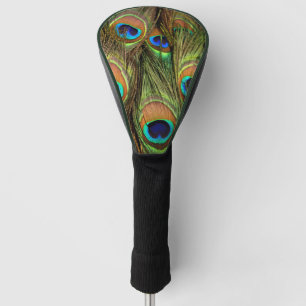 Funda Para Palo De Golf Cubierta del cabezal de golf Peacock Feathers