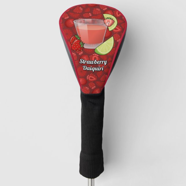 Funda Para Palo De Golf Cubierta del cabezal de golf Strawberry Daiquiri (Anverso)