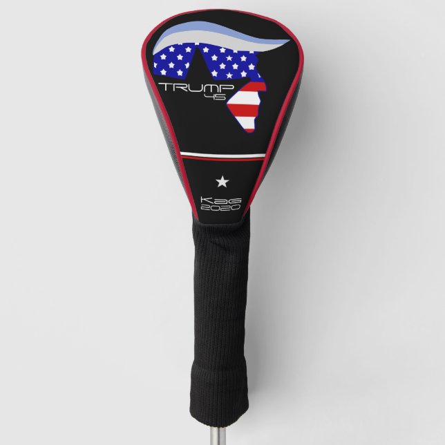 Funda Para Palo De Golf Cubierta del cabezal de golf Trump45 (Anverso)
