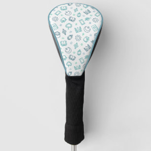 Funda Para Palo De Golf Cubierta del club de golf Ramadan Doodles