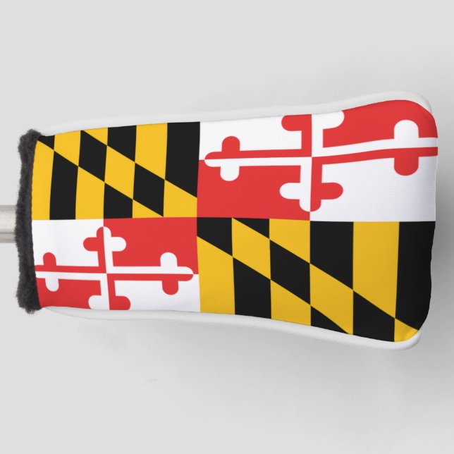 Funda Para Palo De Golf Cubierta del putter de la bandera de Maryland (Anverso)