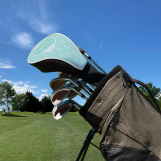Funda Para Palo De Golf Cubierta elegante verde azulada para cabezales de 