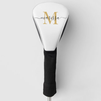 Funda Para Palo De Golf Cubierta moderna de cabeza de golf del monograma d