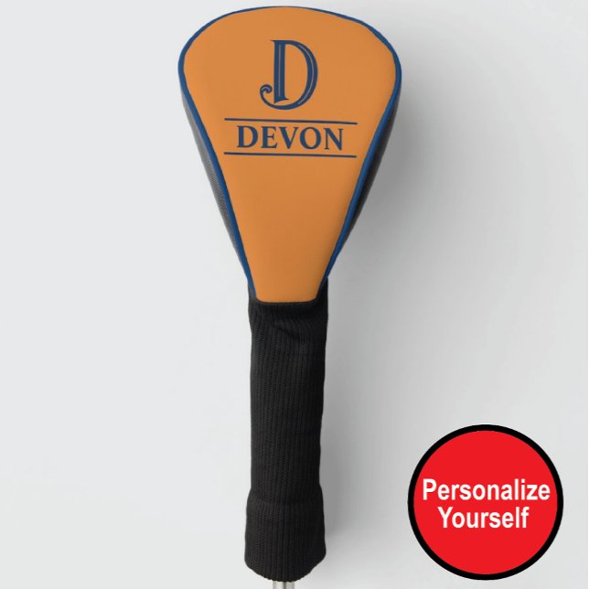 Funda Para Palo De Golf Cubierta Monogramada de la cabeza de golf (Subido por el creador)