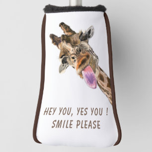 Funda Para Palo De Golf Cubierta para Cabeza de Golf Divertida Jirafa Sonr