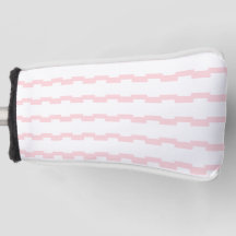 Cubierta para Cabeza de Palo de Golf Rosa y Blanca