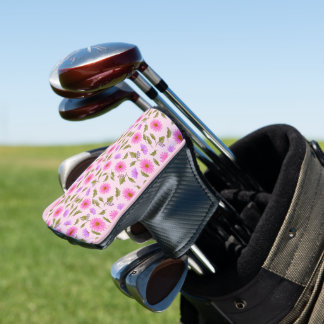 Funda Para Palo De Golf Cubierta para cabeza de putter de golf Pink Lacy D
