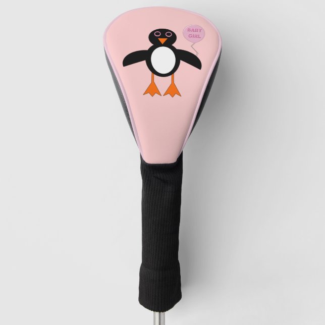 Funda Para Palo De Golf Cubierta para conductores de golf Pingüino (Anverso)