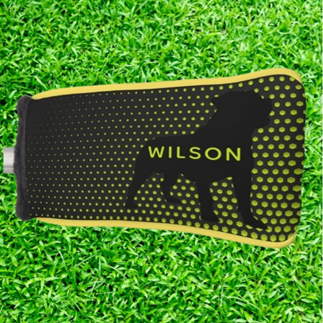 Funda Para Palo De Golf Cubierta para Putter de Rottweiler AMARILLO (Keep your club safe and show off your love for Rottweilers on the green!)